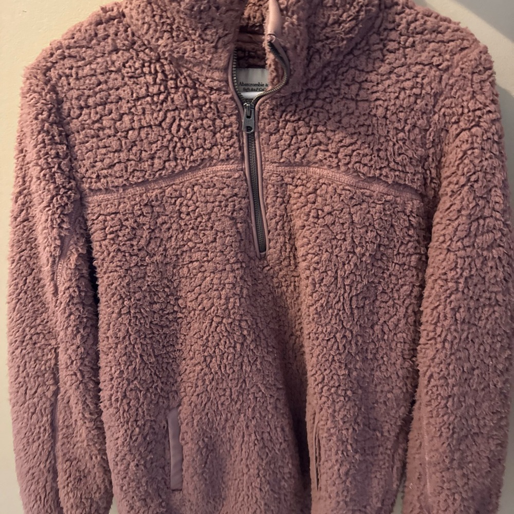Abercrombie & Fitch Pink Sherpa Jacket